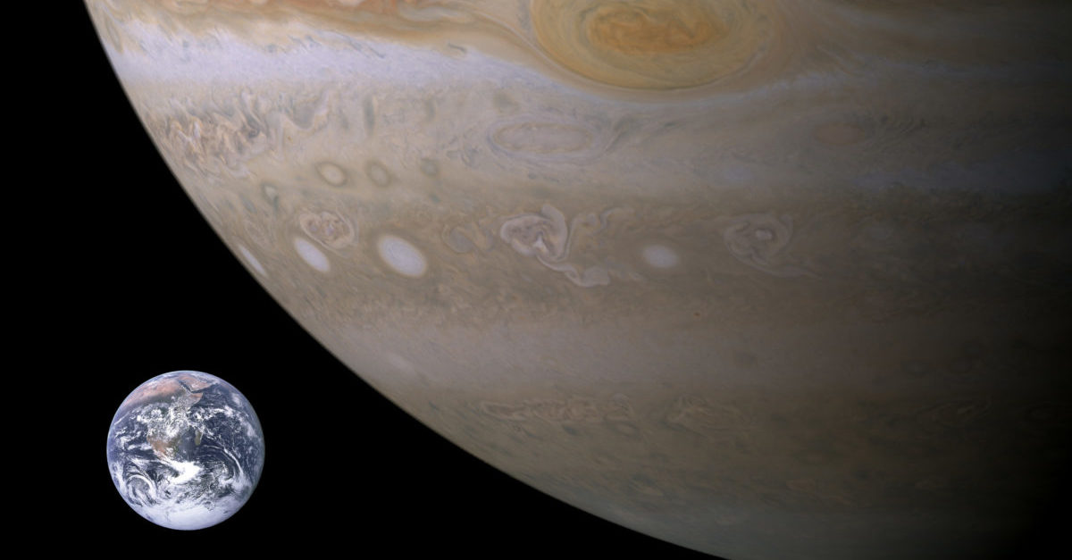 Como seria se a Terra tivesse o mesmo tamanho de Júpiter?