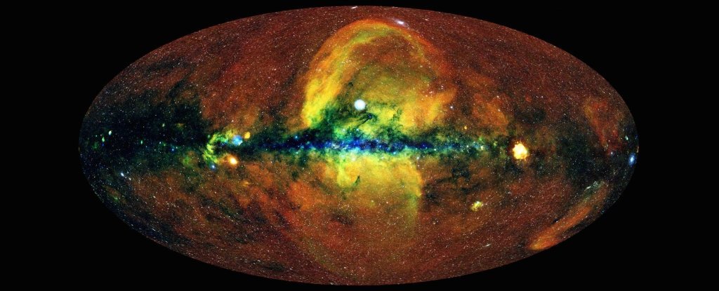 Astrônomos detectam bolhas gigantes de raios-X que se expandem acima e abaixo do plano galáctico