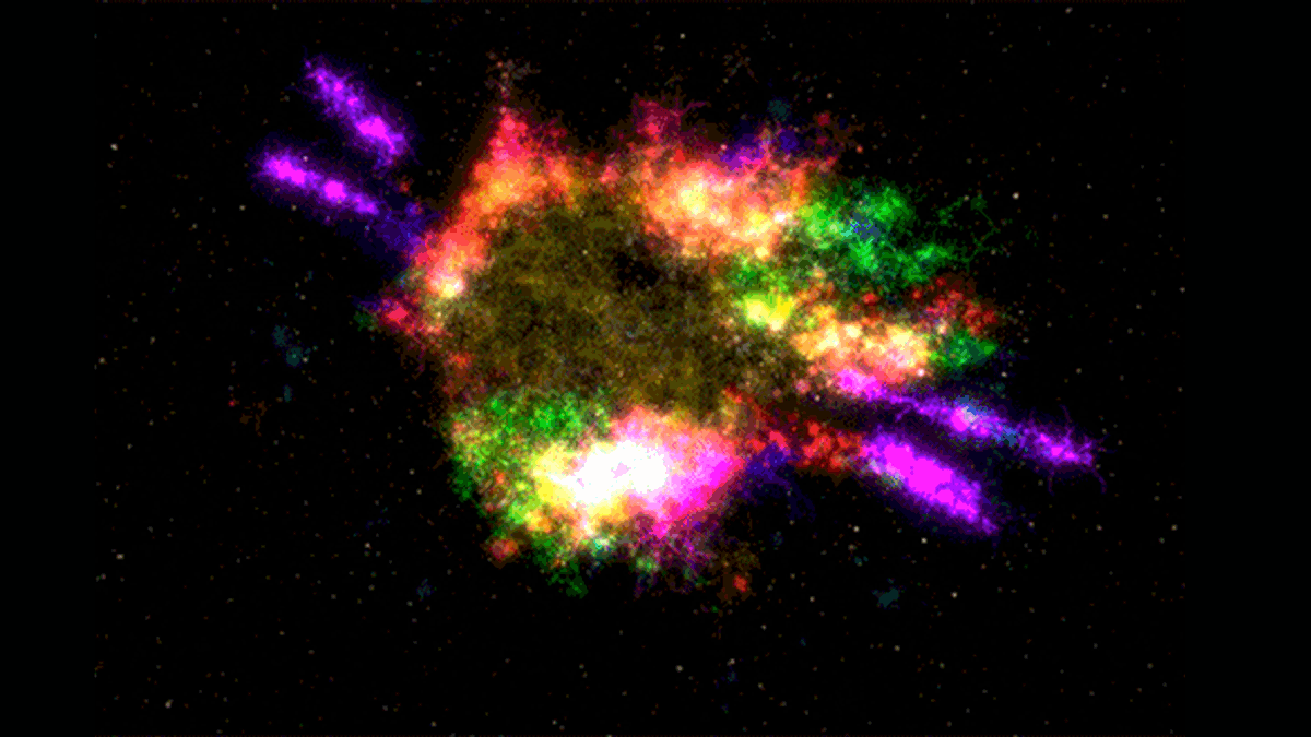 Uma galáxia distante está queimando com estranha regularidade, e os cientistas descobriram por quê
